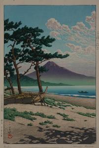 HASUI Kawase 1883-1957,Pine Beach at Miho,Weschler's US 2015-09-18