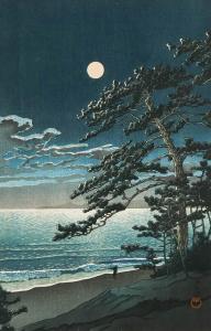 HASUI Kawase 1883-1957,Winter Moon over Toyama Plain,Weschler's US 2015-09-18