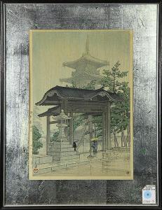 HASUI Kawase 1883-1957,Zentsuji Temple in Rain,Clars Auction Gallery US 2015-02-21