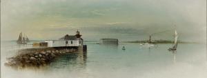 HATHAWAY George M 1856-1903,Fort Gorges and Portland Breakwater Light,Barridoff Auctions 2024-04-13