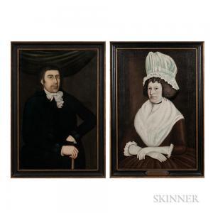 HATHAWAY Rufus 1770-1822,Portraits of Joshua and Ruth Winsor,Skinner US 2018-08-12