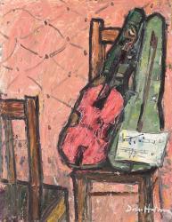 HATMANU Dan 1926-2018,Still life with violin,Artmark RO 2013-04-16