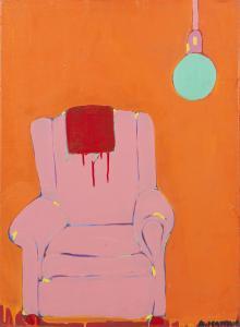 HATTAM Katherine 1950,Pink Armchair / Green Light,2001,Leonard Joel AU 2023-10-24