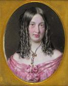 Hatton A.W 1851,Portrait miniature of a Miss Atkinson with ringlet,Woolley & Wallis GB 2018-03-07