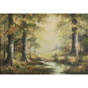 HATTON Bertha 1900-1900,Indiana landscape with birch trees,Ripley Auctions US 2012-02-25