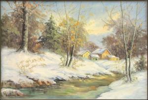 HATTON Bertha 1900-1900,WINTER SCENE,Susanin's US 2009-12-05