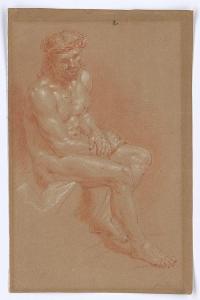 Hauber Joseph 1766-1834,Sitzender Christus mit Dornenkrone,Galerie Bassenge DE 2018-06-01
