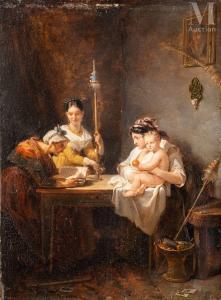 HAUDEBOURT LESCOT Antoinette Cecile 1784-1845,Les trois âges,Millon & Associés FR 2022-06-22