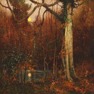 HAUGHTON Benjamin 1865-1924,A forest scene,Bruun Rasmussen DK 2014-05-19