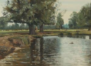 Haughton Wilfred 1921-1999,THE RIVER STOUR, DEDHAM,1962,Ross's Auctioneers and values IE 2023-11-08