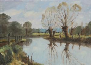Haughton Wilfred 1921-1999,WILLOW TREES,1961,Ross's Auctioneers and values IE 2023-11-08