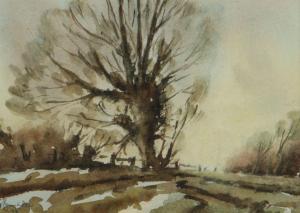 Haughton Wilfred 1921-1999,WINTER TREES,1975,Ross's Auctioneers and values IE 2022-08-17