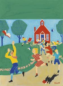 HAUPT Theodore Gilbert 1902-1990,School's Out!,Swann Galleries US 2018-06-05