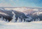 HAUPTMANN Karl 1880-1947,Snowy Black Forest Heights in Sunlight,Van Ham DE 2020-11-19