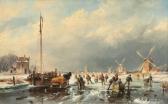 HAUS Hendrik 1803-1843,Bustle on the Ice,1837,Stahl DE 2016-11-26