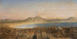 HAUSCHILD Maximilien Albert 1810-1895,Bay of Naples,Stahl DE 2019-04-13