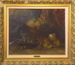 HAUSER L,Still life with peaches and grapes,19th Century,Hood Bill & Sons US 2019-08-20