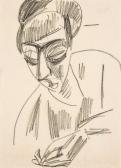 HAUSMANN Raoul 1886-1971,Portrait of Hannah Hoch,1915,Dreweatts GB 2013-12-05