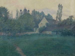 HAUSTEIN Karl 1915,Upper Bavarian Landscape with House,1915,Auctionata DE 2014-08-28