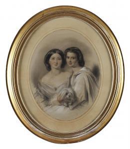 HAVELL Edmund I 1785-1864,MARY AND CAROLINE MADELINE BLAIR,1858,Lyon & Turnbull GB 2012-03-14