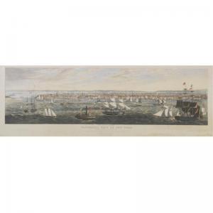 HAVELL Robert II,PANORAMIC VIEW OF NEW YORK FROM THE EAST RIVER (CF,1844,Sotheby's 2008-01-18