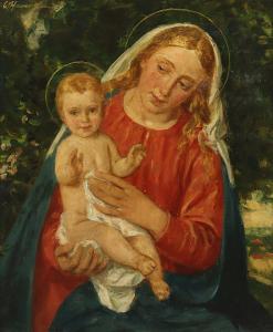 HAVERKAMP WILHELM 1864-1943,Madonna mit Kind,Von Zengen DE 2021-06-18