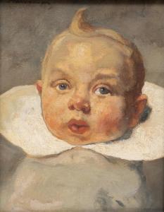 HAVERMAN Hendrik Johannes 1857-1928,Babyportret,Venduehuis NL 2024-02-28