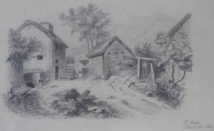 HAVERSHAM GODWIN AUSTEN Henry 1834-1923,Farmhouse with Well,1884,Raffan Kelaher & Thomas 2018-10-22
