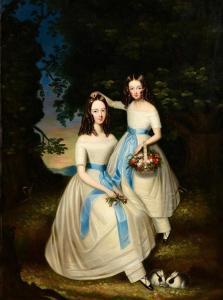 HAVERTY Joseph Patrick 1794-1864,Portrait of the Manders Sisters of Brackenstown,,Morgan O'Driscoll 2023-04-18