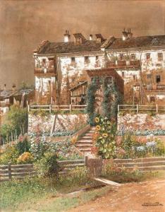 HAVLICEK Vinzenz 1864-1914,Case con giardino,1905,Gonnelli IT 2016-12-12