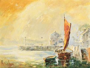 HAWKINS AGNES 1910-2001,Harbour at Sunset,Morgan O'Driscoll IE 2023-08-08