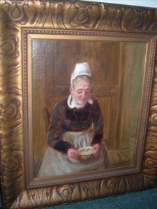 HAWKINS Cornelius Haly 1861,A Dutch Woman eating from a bowl,Dreweatt-Neate GB 2006-12-19