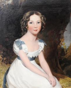 HAWKINS HENRY 1822-1880,Portrait of Henrietta Elizabeth Molyneux Phillips,1825,Halls GB 2017-06-21