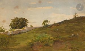 HAWKINS Louis Welden 1849-1910,Paysage des landes,Ader FR 2023-03-24