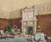 HAWLEY Hughson 1850-1936,The Carved Parlour, Crewe Hall, Cheshire,Christie's GB 2015-01-28