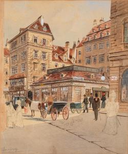 HAWLICEK Vincenz 1864-1914,The Eisgrübl in Vienna,1897,Palais Dorotheum AT 2023-04-04