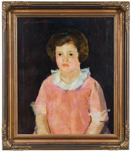 HAWTHORNE Charles Webster 1872-1930,Girl in a Pink Dress,Brunk Auctions US 2024-03-08