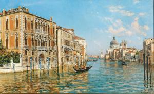 HAY Bernardo,Venice, View of the the Grand Canal and the Palazz,1896,Palais Dorotheum 2023-10-24