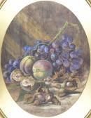 HAY Emily 1800-1900,A still lifecomposition with grapes, peaches and h,O'Gallerie US 2008-04-02