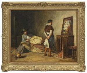 HAY George H 1831-1912,Connaisseur beim Atelierbesuch Szene aus der Zeit ,1869,Schloss DE 2019-12-01
