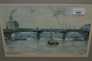 HAY William Robert 1886,the Thames near Canon Street,1985,Lawrences of Bletchingley GB 2019-09-10