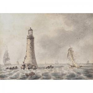 HAY William 1776-1797,View of the Eddystone Lighthouse,Woolley & Wallis GB 2018-09-11