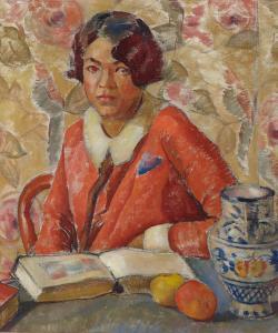 HAYAKAWA Miki mc Crossen 1899-1953,Self Portrait: Homage a Cezanne,1924,Bonhams GB 2017-11-20