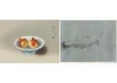 HAYAMI Gyoshû 1894-1935,Pomegranate on Nabeshima Plate,Mainichi Auction JP 2019-02-09