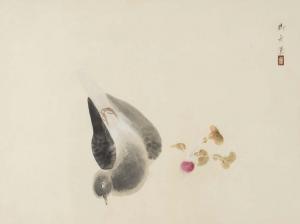 HAYAMI Gyoshû 1894-1935,Turtledove,1927,Mainichi Auction JP 2023-02-04