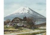 HAYASHI Kiichiro 1919-1999,Mt. Fuji in Oshinomura,Mainichi Auction JP 2019-10-12