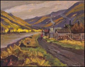 HAYCOCK Dr.Maurice Hall 1900-1988,At the Indian Village of Eagle, Alaska,1964,Heffel CA 2004-11-25