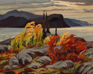 HAYCOCK Dr.Maurice Hall 1900-1988,Great Bear Lake with Fall Colours,1951,Heffel CA 2024-02-29