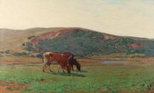 HAYDEN Charles H 1856-1901,Landscape with a pair of cows,Butterscotch Auction Gallery US 2018-11-04