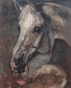 HAYDON Benjamin Robert 1786-1846,Head Study of an Arab Grey Horse,Tennant's GB 2022-07-16